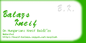 balazs kneif business card